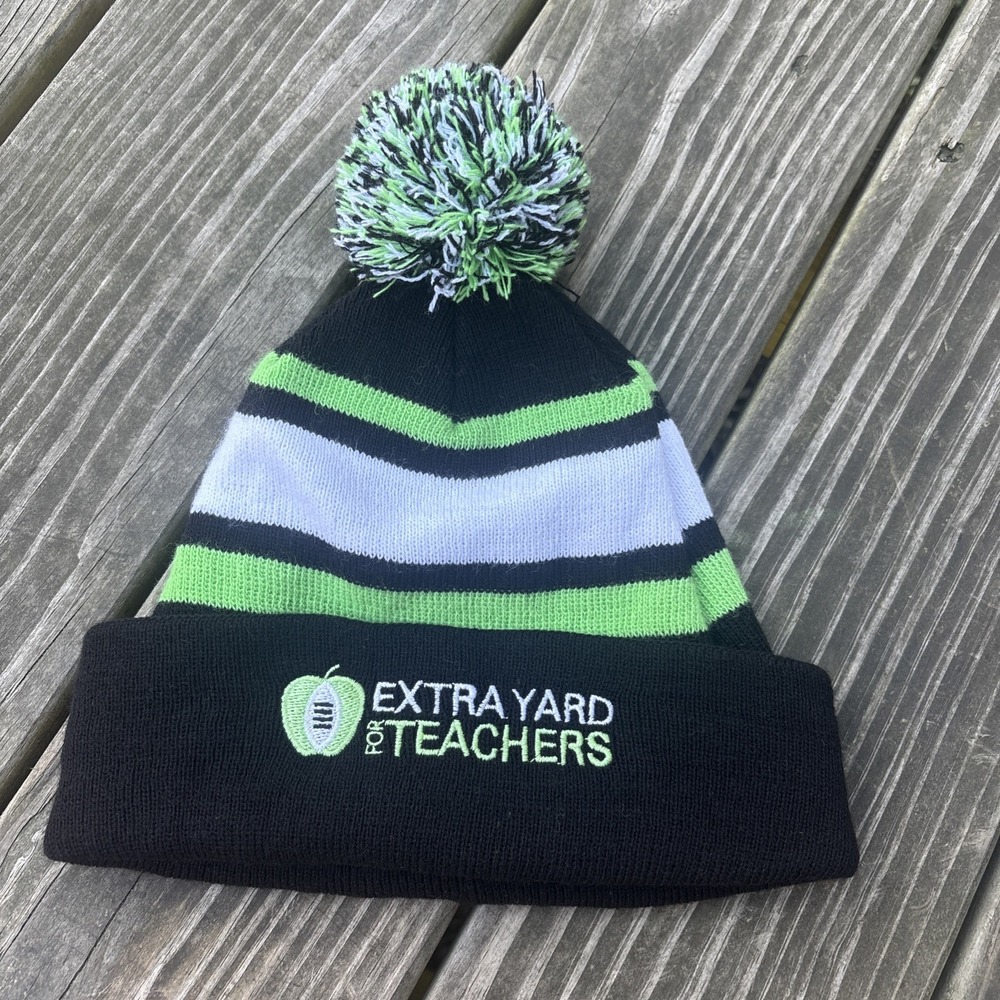 Extra Yard For Teachers Acrylic pom winter acrylic Beanie Hat Cap Knit